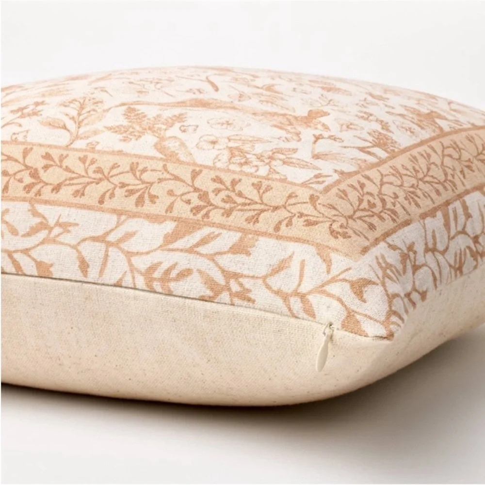 Printed Easter Toile Block Print Square Throw Pillow - Threshold Studio McGee
